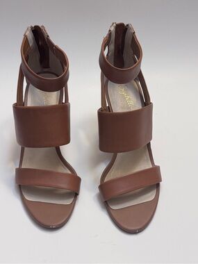Seychelles Brown Strappy Block Wedge Heel Sandals , Size 7